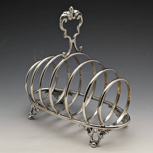 British antique silver plate toast rack 205g